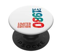 En Mayo 1980 Año 1980 Desde 1980 Retro 1980 Vintage 1980 PopSockets PopGrip Adhesivo
