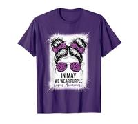 En Mayo usamos Conciencia sobre el Lupus eritematoso sistémico púrpura Camiseta