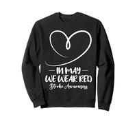 En mayo vestimos de rojo para el mes de concientización sobre el accidente Sudadera