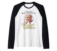 En Memoria Amorosa el Papa Juan Pablo II y Paloma vivió por la Paz Camiseta Manga Raglan