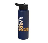 En Mes De Junio 1957 Año 1957 Retro 1957 Vintage 1957 Stainless Steel Insulated Water Bottle