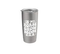 En Mi Caballo Mostrar Mamá Era Lindo País Ecuestre Madre Vida Vaso térmico de acero inoxidable de doble pared