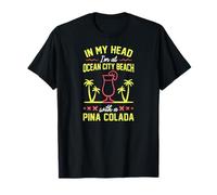 En Mi Cabeza Estoy En Ocean City Beach con Una Piña Colada Camiseta