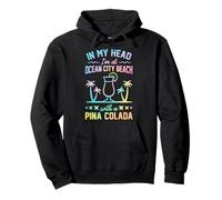 En Mi Cabeza Estoy En Ocean City Beach con Una Piña Colada Sudadera con Capucha