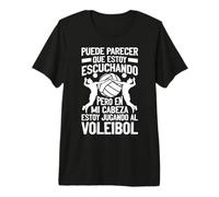 En Mi Cabeza Estoy Jugando Al Voleibol Jugador De Voleibol Camiseta Premium
