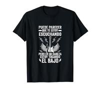 En Mi Cabeza Estoy Tocando El Bajo Guitarrista Bajo Guitarra Camiseta