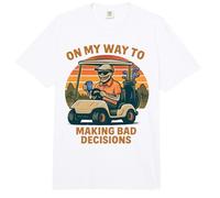 En mi Camino a Tomar Malas Decisiones - Funny Golf Golfer Comfort Colors Adult Heavyweight T-Shirt