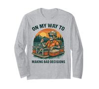 En mi Camino a Tomar Malas Decisiones - Funny Pontoon Boating Manga Larga