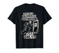 En mi Camino al baño sin género Divertido Punk sarcástico Camiseta