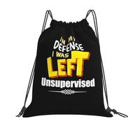 En Mi Defensa Me Dejaron Sin Supervisión Unisex Bolsa De Deporte Ligera Mochila De Cuerdas Plegable Bolsa De Gimnasio Para Fútbol Senderismo Acampada