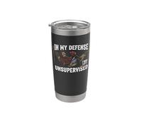 En mi defensa, me quedé sin supervisión Fun Bigfoot Sasquatch Vaso térmico de acero inoxidable de doble pared