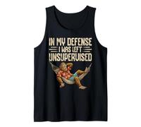 En mi Defensa me quedé sin supervisión Funny Bigfoot Camiseta sin Mangas