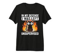 En mi Defensa, me quedé sin supervisión - Kitten Fun Meme Cat Camiseta Premium