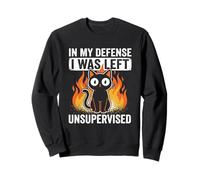 En mi Defensa, me quedé sin supervisión - Kitten Fun Meme Cat Sudadera