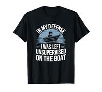 En mi defensa no estaba supervisado en el barco amantes de la pesca Camiseta