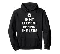 En mi Elemento detrás de la Lente - Fotógrafo Fotografía Divertida Sudadera con Capucha