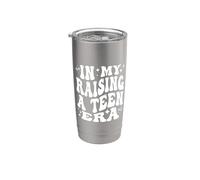 En mi era de criar a un adolescente, divertida mamá, papá, padre de un adolescente Vaso térmico de acero inoxidable de doble pared