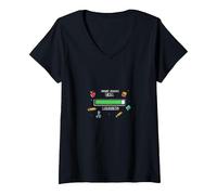 En mi era de Primer Grado: Cargando Nostalgia de la Escuela para niños Camiseta Cuello V, Mujer, Negro, L