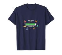 En mi era de Primer Grado: Cargando Nostalgia de la Escuela para niños Camiseta, Hombre, Azul Marino, M