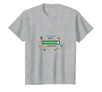 En mi era de Primer Grado: Cargando Nostalgia de la Escuela para niños Camiseta, Niños, Gris Jaspeado, 12 años