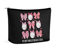 En mi era del Voleibol, Neceser de Maquillaje con Lazos Rosas para Mujer, Bolsa de cosméticos, Neceser de Viaje, Bolsa de Aseo, Bolsas de Almacenamiento para el baño.