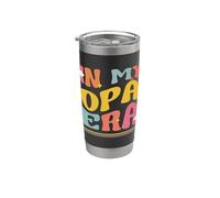 En Mi Era Opa Alemán Abuelo Divertido Familia Groovy Retro Vaso térmico de acero inoxidable de doble pared