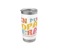 En Mi Era Opa Alemán Abuelo Divertido Familia Groovy Retro Vaso térmico de acero inoxidable de doble pared