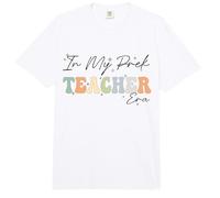 En Mi Era Prek Retro Groovy Volver A La Escuela Maestros Comfort Colors Adult Heavyweight T-Shirt