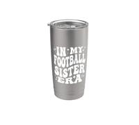 En Mi Fútbol Hermana Era, Divertido Jugador De Fútbol Vaso térmico de acero inoxidable de doble pared