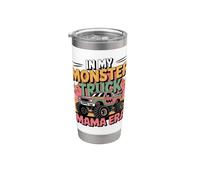 En Mi Monster Trucks Mama Era Vaso térmico de acero inoxidable de doble pared