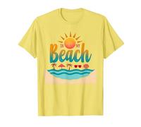 En mi Playa: Vacaciones de Verano en el paraíso Tropical Camiseta, Hombre, Limón, S
