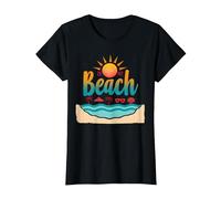 En mi Playa: Vacaciones de Verano en el paraíso Tropical Camiseta, Mujer, Negro, S