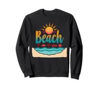 En mi Playa: Vacaciones de Verano en el paraíso Tropical Sudadera, Unisex para Adultos, Negro, S