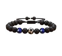 En Mm Anillos de 5 6 7 8 9 10 11 12 años Pulsera de fútbol para niños Pulsera de cuero de fútbol para niños Fútbol Pascua Para Frases Pulsera Varios Negro Clásico Pulsera, talla única, Plástico