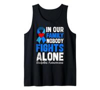 En Nuestra Familia Nadie Lucha Solo contra la Diabetes Camiseta sin Mangas
