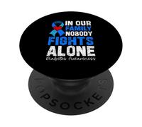 En Nuestra Familia Nadie Lucha Solo contra la Diabetes PopSockets PopGrip Adhesivo