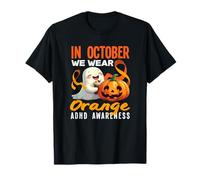 En Octubre llevamos el Fantasma de Halloween de concienciación sobre el TDAH Naranja Camiseta