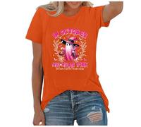 En octubre llevamos la camisa cruzada de conciencia del cáncer de mama bruja, naranja, S