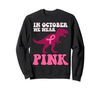En Octubre llevamos la Conciencia sobre el cáncer de Mama de Dinosaurio Rosa Sudadera