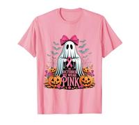 En Octubre llevamos un Fantasma Rosa sosteniendo una Cinta de cáncer de Mama Camiseta