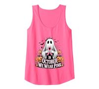 En Octubre llevamos un Fantasma Rosa sosteniendo una Cinta de cáncer de Mama Camiseta sin Mangas