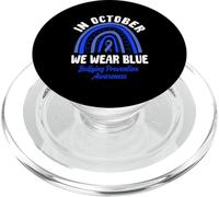 En Octubre usamos Conciencia sobre la prevención del acoso Azul PopSockets PopGrip para MagSafe