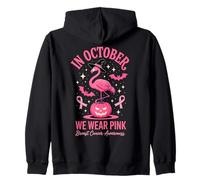 En Octubre Usamos Flamenco Rosa Halloween Sudadera con Capucha