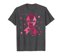 En Octubre usamos Mujeres de concientización sobre el cáncer de Mama Rosa Camiseta, Hombre, Jaspeado Oscuro, M