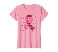 En Octubre usamos Mujeres de concientización sobre el cáncer de Mama Rosa Camiseta, Mujer, Rosado, L