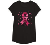 En Octubre usamos Mujeres de concientización sobre el cáncer de Mama Rosa Camiseta, Niñas, Negro, Grande