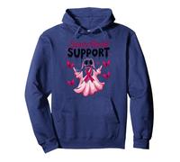 En Octubre usamos Pink Ghost - Scary Good Support Sudadera con Capucha, Unisex para Adultos, Azul Marino, XL