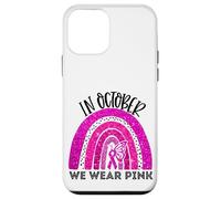En Octubre, Use Pink Breast Cancer Awareness Month Rainbow Carcasa para iPhone 12 Mini