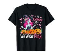 En Octubre vestimos de Rosa Bruja Cáncer Halloween Camiseta