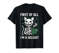 En Primer Lugar, I'm A Delight Cat Halloween Coffee Spooky Camiseta